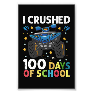 Ich zerbrach 100 Tage Schulmonster-Lkw-Jungen Fotodruck