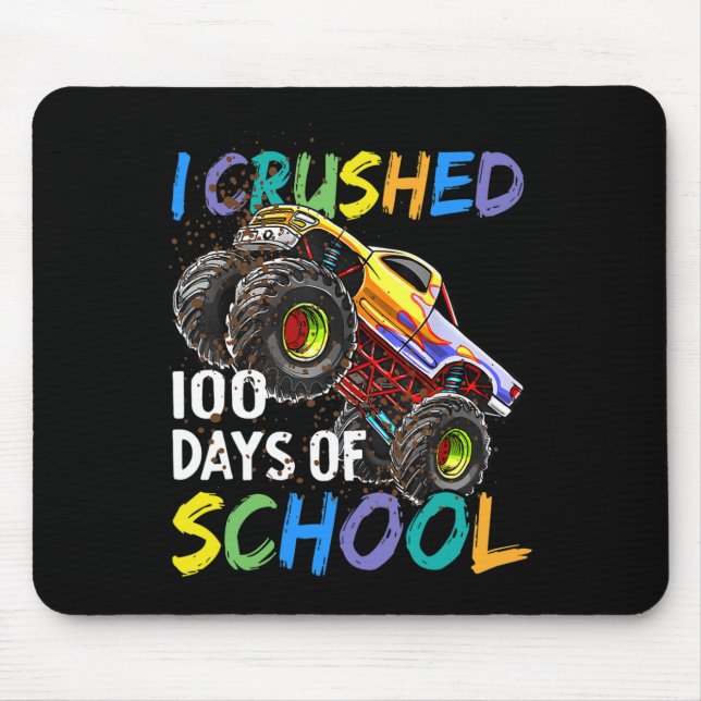 Ich zerbrach 100 Tage Schulmonster-Lkw-Kinder-Bo Mousepad (Vorne)