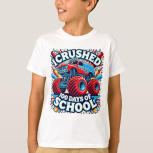 Ich zerbrach 100 Tage Schulmonster-Lkw-Kinder T-Shirt