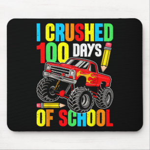 Ich zerbrach 100 Tage Schulmonster-Lkw-Lehrer Mousepad