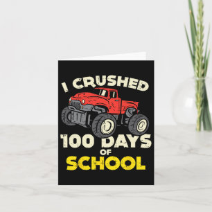 Ich zerbrach 100 Tage Schulmonster Truck 100 Tage Karte