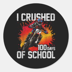 Ich zerbrach 100 Tage Schulrad für Jungen 10 Runder Aufkleber