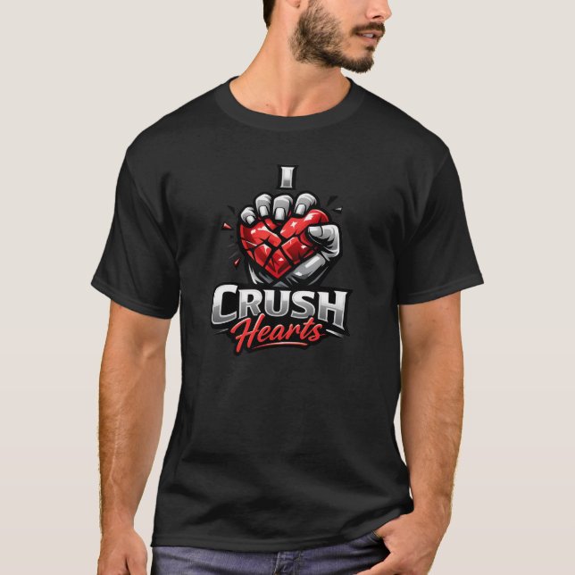 Ich zerquetsche Herzen - Locker Grafik T-Shirt (Vorderseite)