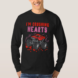 Ich zerquetsche Herzen Monstertruck Valentinstag K T-Shirt
