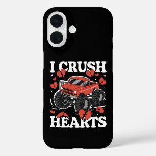 Ich zerquetsche Herzen Valentinstag Monstertruck iPhone 16 Hülle