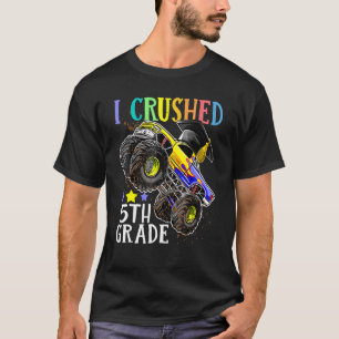 Ich zerquetschte die Jungen Kinder Monster der fün T-Shirt