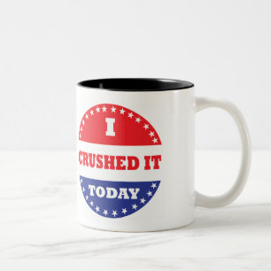 Ich zerquetschte es heute zweifarbige tasse