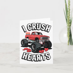 Ich zerreiße Herzen Valentine Monster Truck für Ju Karte