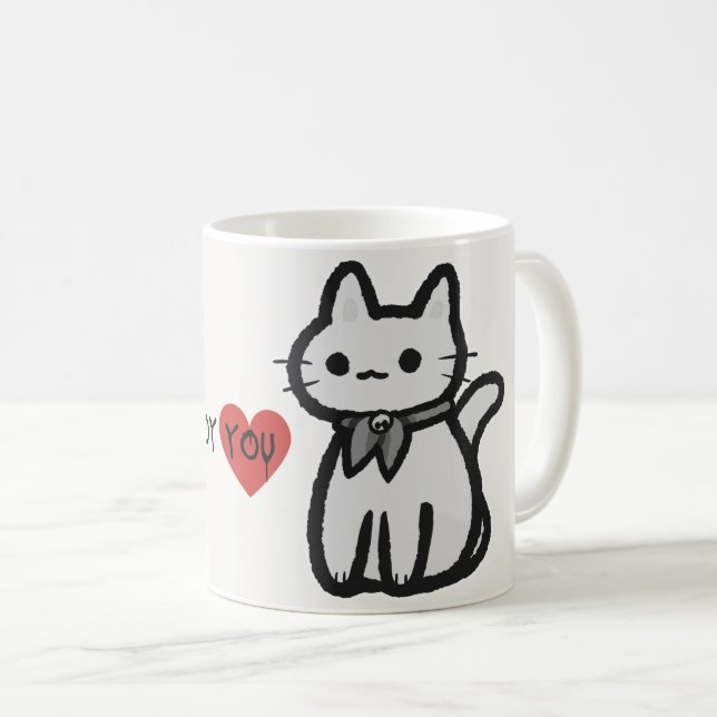 Ich zerstöre deine KatzenTasse Kaffeetasse (VorderseiteRechts)