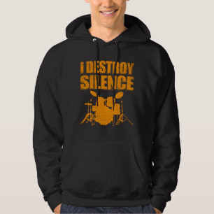 Ich zerstöre die Stille Schlagzeug Hoodie