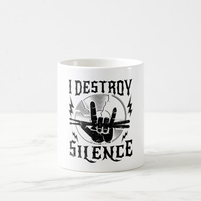 Ich zerstöre Schweigen Musik-Kaffeetasse Kaffeetasse (Mittel)