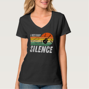Ich zerstöre Stille   Akustischer Gitarrenspieler T-Shirt