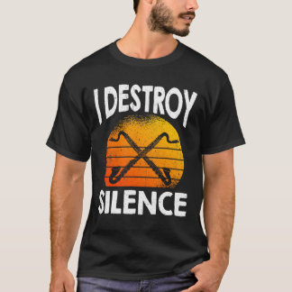Ich zerstöre Stille Bass Clarinetist T-Shirt