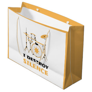 Ich zerstöre Stille Funny Drummer Große Geschenktüte