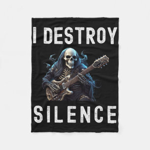 Ich zerstöre Stille Ghost Gitarre Funny Guitar Fleecedecke