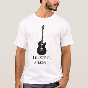 Ich zerstöre Stille Gitarre Männer Frauen Guita T-Shirt