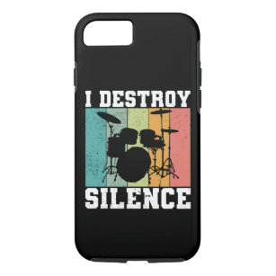 Ich zerstöre Stille störte Vintage Drummer Retro Case-Mate iPhone Hülle