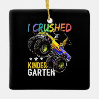 Ich zerstörte den Kindergarten-Monstertruck Keramikornament