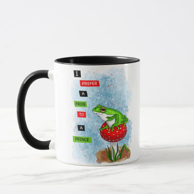 Ich ziehe einem Prinzen einen Frosch vor | Froschw Tasse (Links)