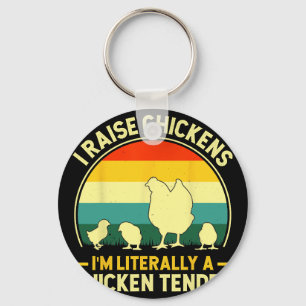 Ich ziehe Hühner für Männer Frauen Küken Chicken T Schlüsselanhänger