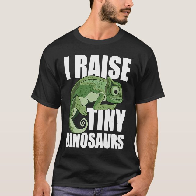 Ich ziehe kleine Dinosaurier komisches Chamäleon h T-Shirt (Vorderseite)