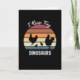 Ich ziehe winzige Dinosaurier - Hühnerkarten für d Karte