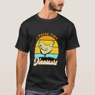 Ich ziehe winzige Dinosaurier Retro-Sonnenuntergan T-Shirt