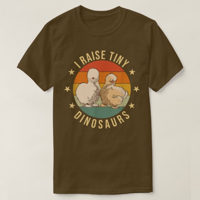 Ich züchte winzige Dinosaurier Bauer Hühnchen Silk T-Shirt (Design vorne)