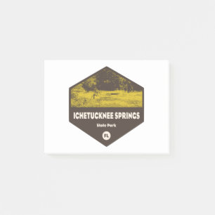 Ichetucknee Springs Staaten Park Florida Post-it Klebezettel