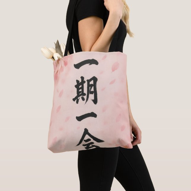 Ichigo Ichie Sakura Zen Tote Bag – Japanese Callig (Von Nahem)