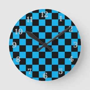 "Ichimatsu" Checkered Japanese pattern Clock Runde Wanduhr