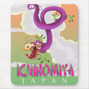 Ichinomiya Japan Vintage-Ferienposter. Mousepad