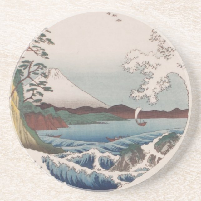 Ichiryusai Hiroshige Coasterh Sandstein Untersetzer (Vorne)