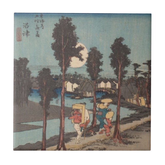 Ichiryusai Hiroshige Tile Fliese (Vorderseite)