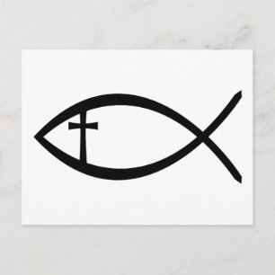 Ichthus Christlich Fisch Postkarte