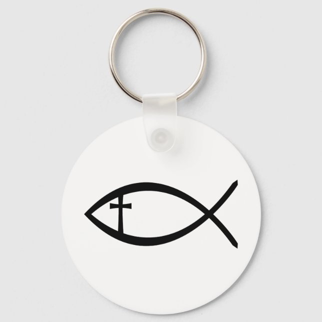 Ichthus Christlich Fisch Schlüsselanhänger (Vorderseite)