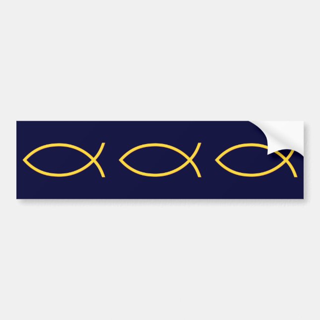 Ichthus - christliche Fisch-Symbole Autoaufkleber (Vorne)