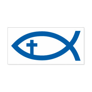 Ichthus christliches Fisch-Symbol Permastempel