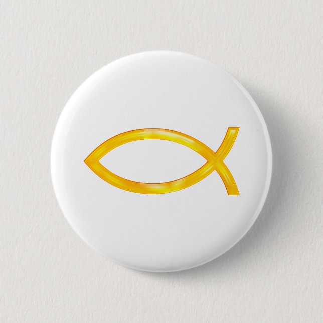 Ichthus - Christliches Fischsymbol Button (Vorderseite)