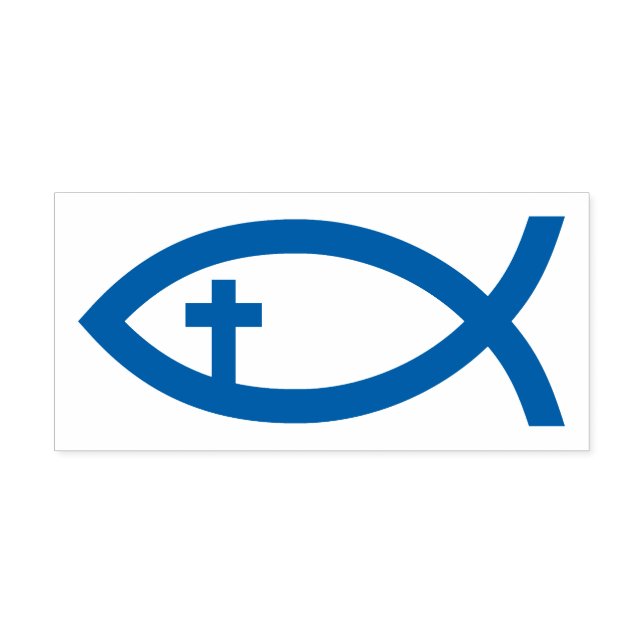 Ichthus | Christliches Fischsymbol Permastempel (Design)