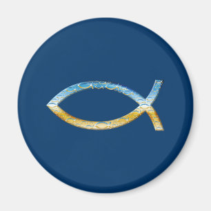 Ichthus - Christliches Fischsymbol Sky & Ground Magnet