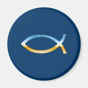 Ichthus - Christliches Fischsymbol Sky & Ground Magnet