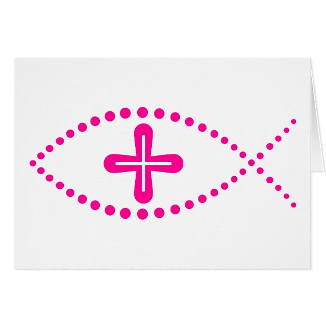 Ichthus Pink Christlich Fisch (Vorderseite (Horizontal))