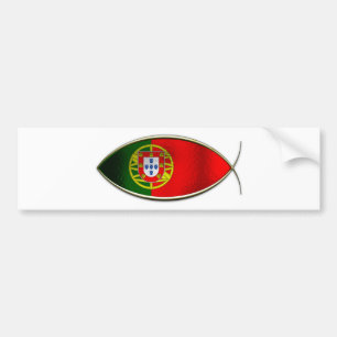 Ichthus - portugiesische Flagge Autoaufkleber