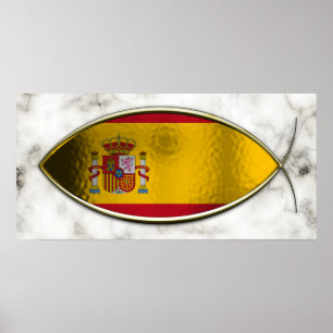 Ichthus - Spanische Flagge Poster