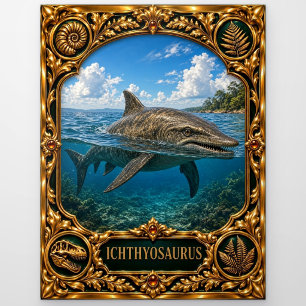 Ichthyosaurus, Juwelen-Erbstück-Kunst Postkarte