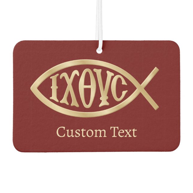 Ichthys Christian Symbol Autolufterfrischer (Vorderseite)