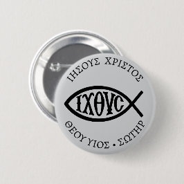 Ichthys Christliches Symbol Button