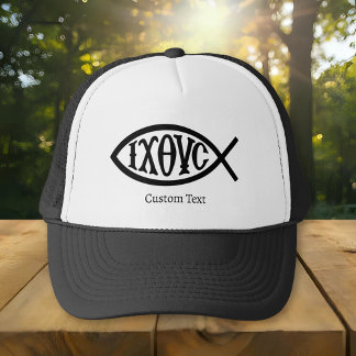 Ichthys Christliches Symbol Truckerkappe