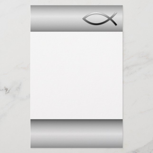 Ichthys Jesus Fisch-christliches Symbol Briefpapier (Vorderseite)